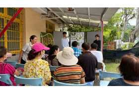 設計成果展直接於中興新村開辦,吸引多位地方居民到場參與、互動